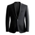 Black single button formal blazer for men