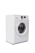 White 6 kg front load washing machine with glass door
