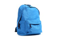 Blue casual backpack with front zip pocket